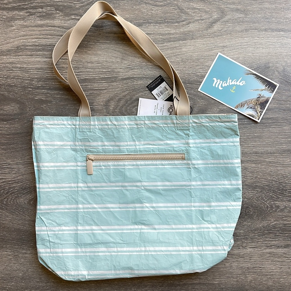 Aloha Collection Reversible Tote, Malibu Stripes, sandstone - Picture 6 of 6